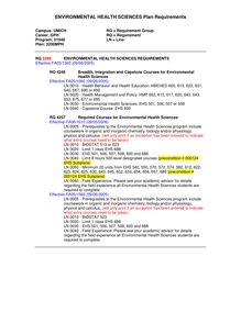 Movement Science Degree Audit Outline – 5320BS – Effective 09 03 2002