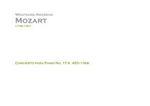 Partition complète, Piano Concerto No.17, G major, Mozart, Wolfgang Amadeus par Wolfgang Amadeus Mozart
