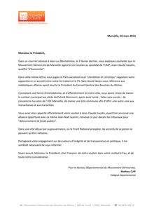 Lettre à François Bayrou