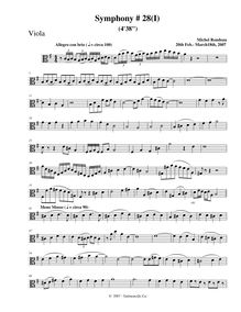 Partition altos, Symphony No.28, G major, Rondeau, Michel