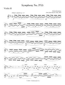 Partition violons II, Symphony No.37, D major, Rondeau, Michel