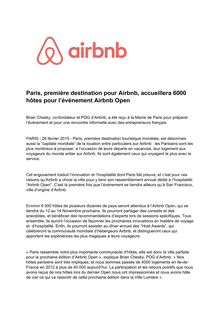 Paris, 1ère destination pour Airbnb
