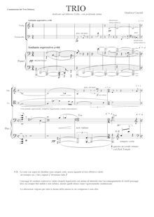 Partition complète of all mouvements, Trio No.1, Cascioli, Gianluca