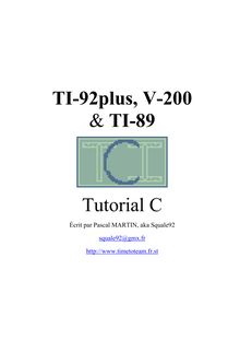 TI-92plus, V-200 & TI-89 Tutorial C
