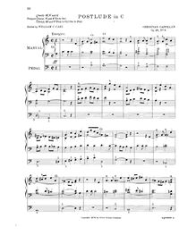 Partition complète, Postlude, Op.28 No.8, Cappelen, Christian