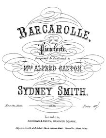 Partition complète, Barcarolle, Smith, Sydney