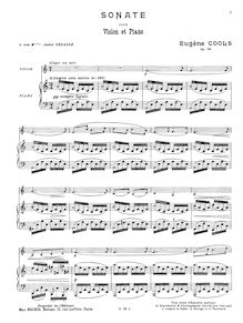 Partition de piano, violon Sonata, Op.79, Sonate pour violon avec accompagnement de piano. Op. 79.