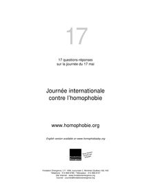 Journée internationale contre l homophobie