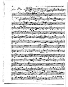Partition hautbois (ou flûte 2), Quintuor VI en Fa majeur, Op.88 No.6