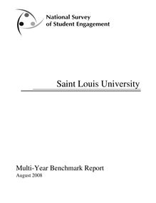 NSSE08 Multi-Year Benchmark Report (SLU)