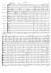 Partition Credo, Mass en F, D.105, Schubert, Franz