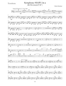 Partition Trombone, Symphony No.11  Latin , A minor, Rondeau, Michel