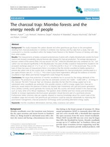 The charcoal trap: Miombo forests and the energy needs of people