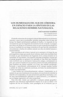 Los humedales del sur de Córdoba: un espacio para la síntesis en las relaciones hombre-naturaleza