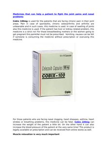 Cobix 100mg, Sirdalud 2mg, Zolmist Nasal Spray in USA, UK, Australia