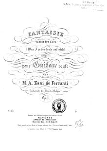 Partition complète, Fantaisie Variée sur L air  Wan I en der fruh auf steh , Op.1