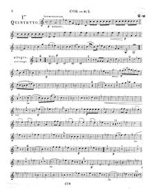Partition cor (en E), Quintuor I en Mi mineur, Op.88 No.1, Wind Quintet No.1, Op.88 No.1 par Anton Reicha