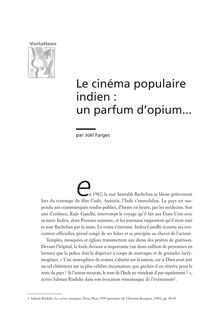 Le cinéma populaire indien : un parfum d’opium... - article ; n°1 ; vol.7, pg 157-168
