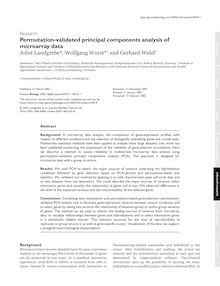 Permutation-validated principal components analysis of microarray data