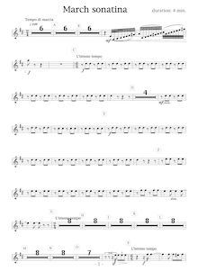 Partition Alto clarinette, March Sonatina, Bb, Shigeta, Takuya