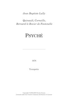 Partition Trompette, Psyché, LWV 56, Psiché, Lully, Jean-Baptiste