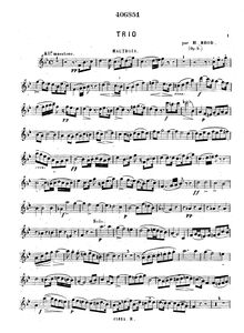 Partition hautbois, Trio No.1 pour Piano, hautbois et basson, Op.5