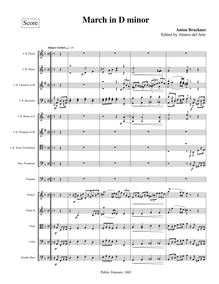 Partition complète, March en D minor, D minor, Bruckner, Anton