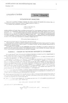 Composition d analyse et probabilités 1998 Agrégation de mathématiques Agrégation (Externe)