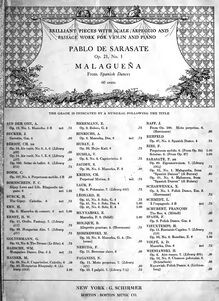 Partition de piano, Spanish Dances, Op.21, Sarasate, Pablo de