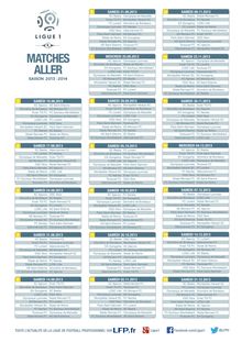 Ligue 1 : le calendrier des matchs 2013/2014