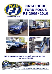 CATALOGUE FORD FOCUS RS 2009/2010