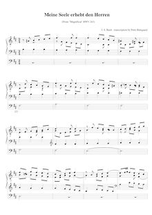 Partition complète(avec instrumental cantus firmus: Magnificat/Meine Seele erhebt den Herren), Magnificat