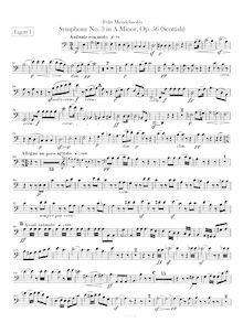 Partition basson 1, 2, Symphony No.3 en A minor, Sinfonie Nr.3 in a-Moll "Schottische"