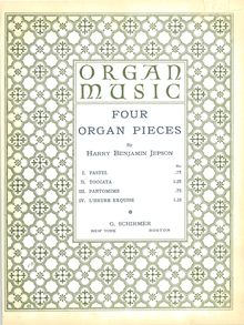 Partition , Toccata, 4 orgue pièces, Jepson, Harry Benjamin