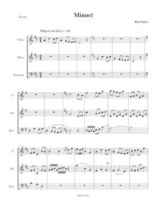 Partition Minuet, Trio para Flauta, Oboé e fagote, Pinheiro, Rui Pedro