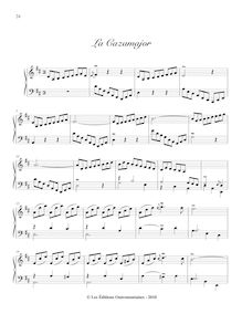 Partition , La Cazamajor, Pièces de clavecin, Du Phly, Jacques