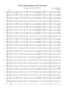 Partition complète (moderne orchestration), Viva l esposizione di Cremona, Op.182