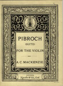 Partition couverture couleur, Pibroch,  pour violon et orchestre