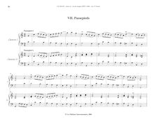 Partition , Passepieds I & II,  No.1, Overture, C major, Bach, Johann Sebastian