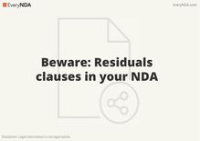 Beware Residuals Clauses in your NDA
