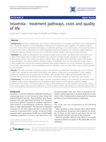 Insomnia - treatment pathways, costs and quality of life