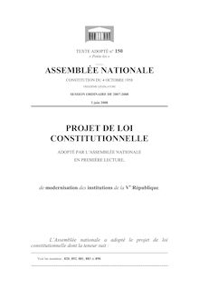 ASSEMBLÉE NATIONALE PROJET DE LOI CONSTITUTIONNELLE