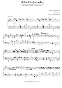 Partition complète, Ballo della battaglia, Selva di varie compositioni d intavolatura per cimbalo ed organo