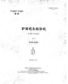 Partition complète, Prélude en Mib Mineur pour Grand Orgue, Op.66