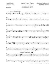 Partition B♭ clarinette 2, Liturgy of St. John Chrysostom,, Литургия святого Иоанна Златоуста par Pyotr Tchaikovsky