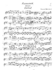 Partition violon I, corde quatuor No.1, A Major, Moór, Emanuel