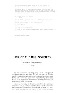 Una Of The Hill Country - 1911