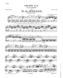 Partition complète, Piano Sonata No.16, Sonata facile ; Sonata semplice ; Kleine Sonate ; Sonata for Beginners par Wolfgang Amadeus Mozart