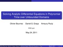Solving Analytic Differential Equations in Polynomial Time over Unbounded Domains