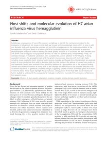 Host shifts and molecular evolution of H7 avian influenza virus hemagglutinin